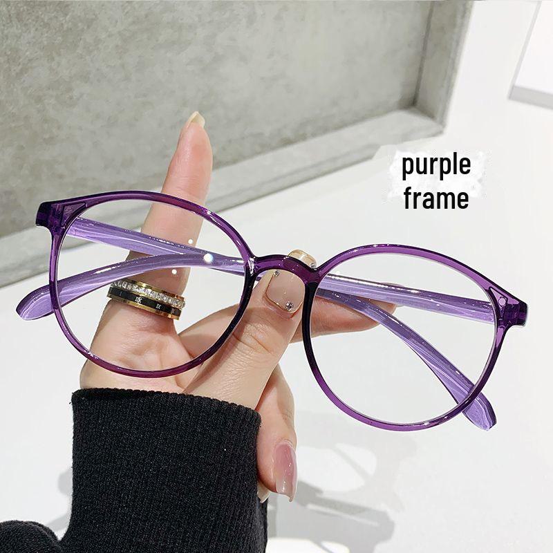 

Высококачественные сверхлегкие очки для чтения в полной оправе для женщин: Защита от усталости, синего света, УФ-защита Presbyopia 300 degrees фиолетовый