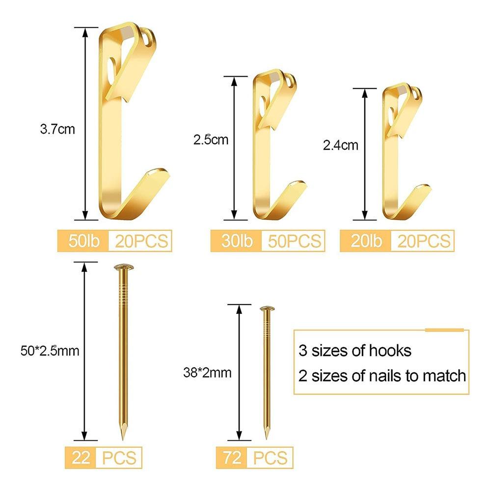 Wall Mounting Photo Frame Hooks With Nails Clocks Clothes Traceless Hooks  for Home Office