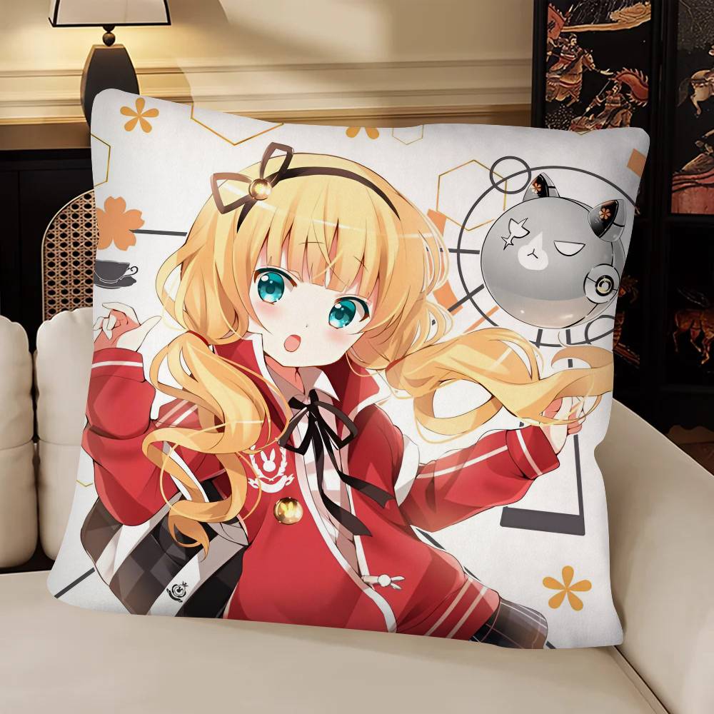Anime IIs The Order A Rabbit Pillow Case Fashion Square Pillowcase Bedroom Sofa Room Ins Decoration Leisure