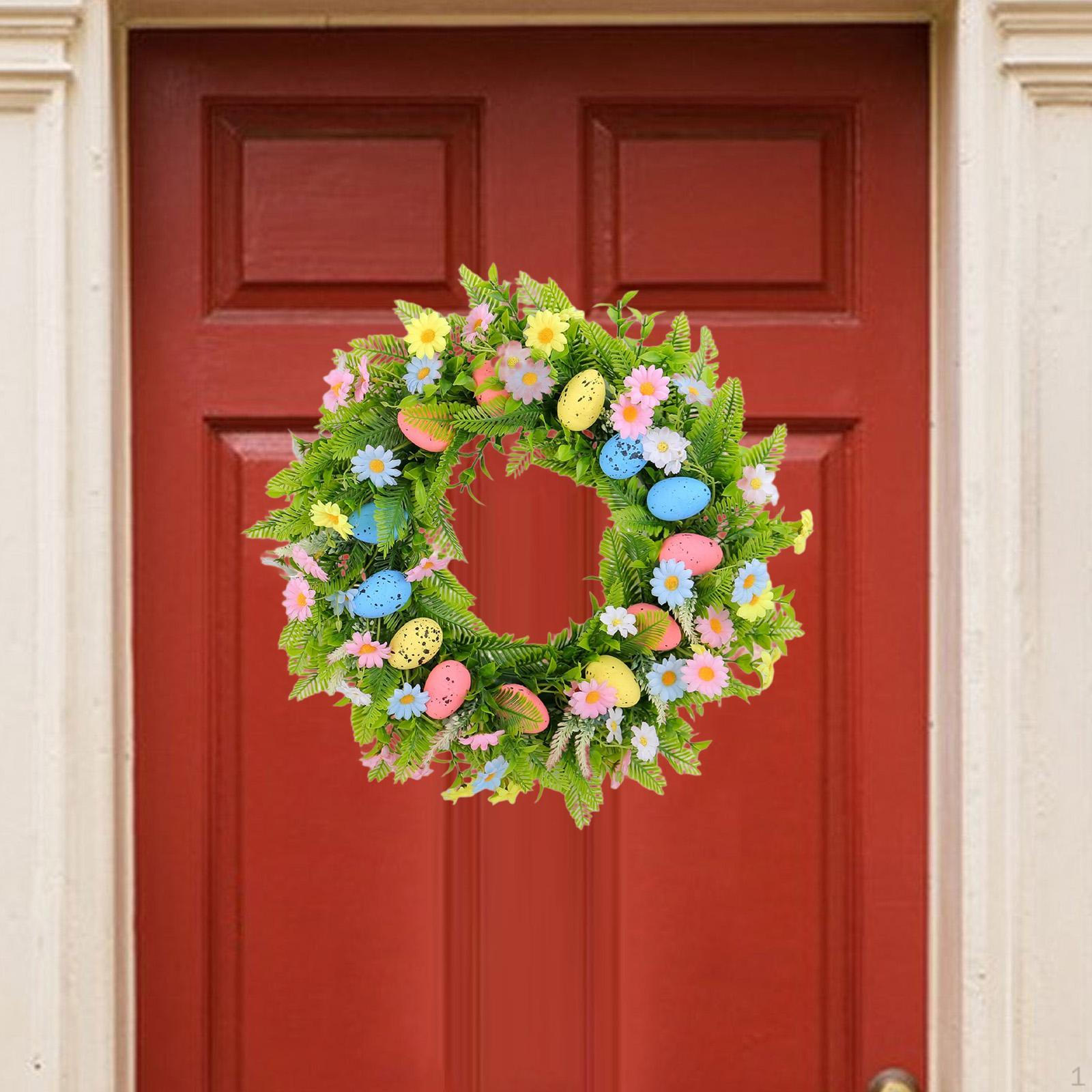 

Easter Wreath Front Door Artificial Daisy Flower for Farmhouse Wall Porch