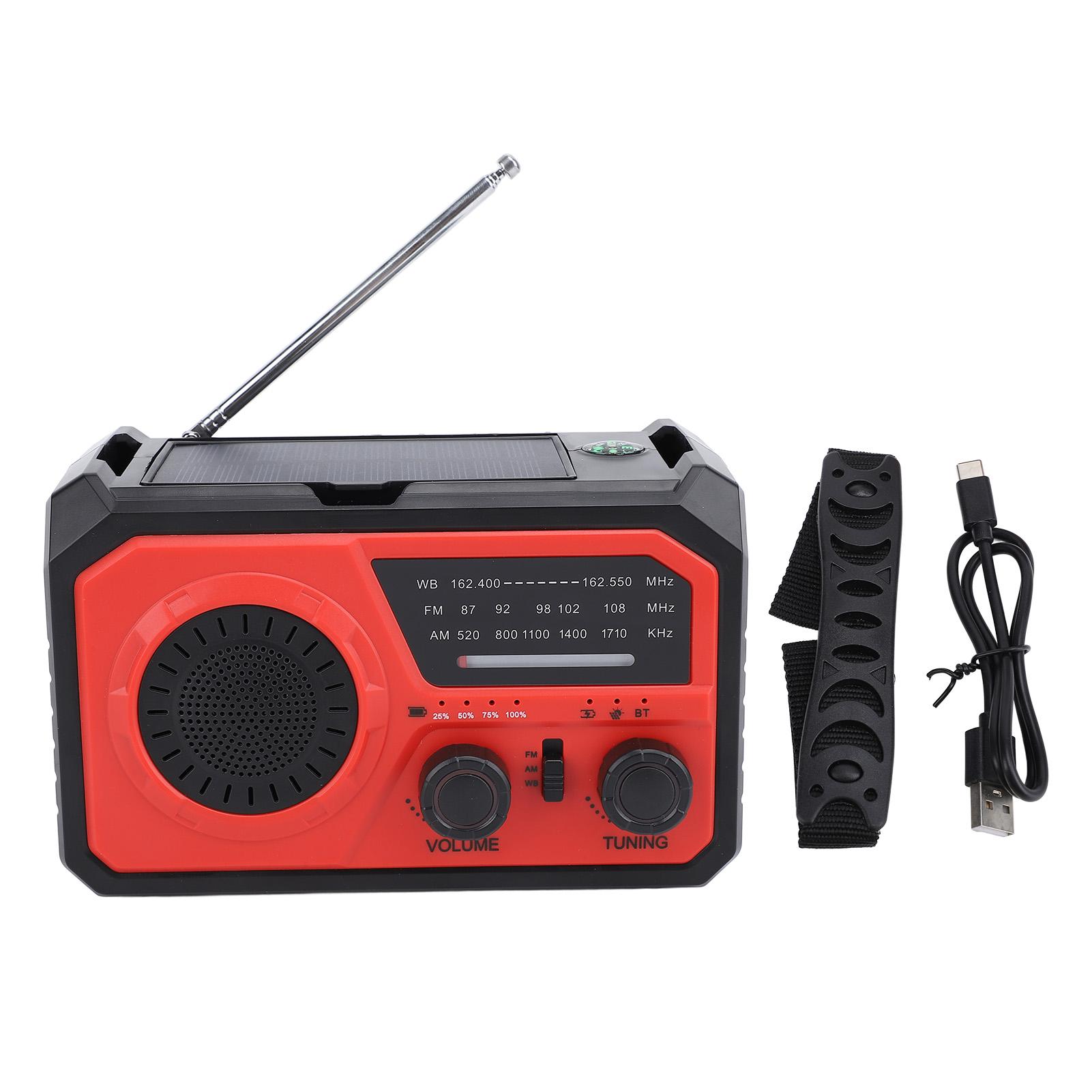 

Аварийное радио с лампой для чтения FM AM Bluetooth 16000 мАч ручное аварийное радио для улицы