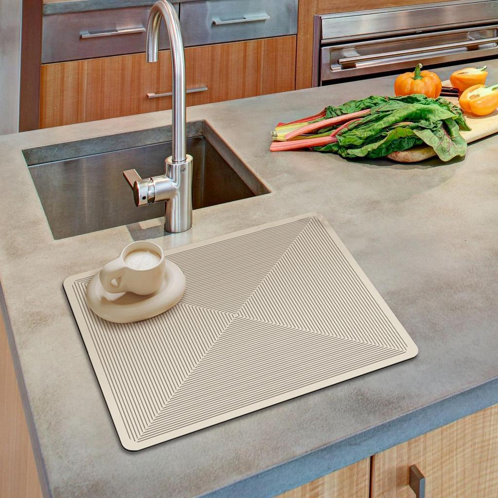 Dish Drying Mat Washable Kitchen Gadgets Super Absorbent Draining Mat For Cabinet Bathroom Cups Dining Table Tea Restaurant