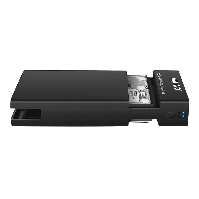 Maiwo K25682 USB 3.0 Raid Enclosure for 2.5/" SATA HDD SSD for Windows Linux Mac