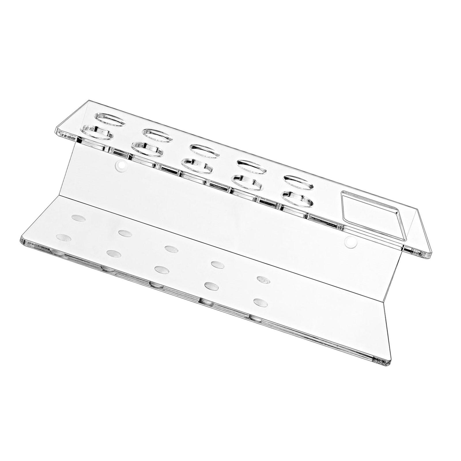 

10 Slots Marker Pen Organizer Acrylic Wall Rack Stationery Hanger for Office and Classroom Teacher Whiteboard Supplies прозрачный