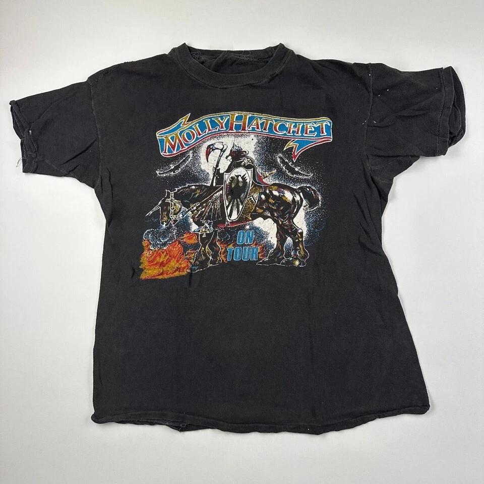 

Molly Hatchet Band On Tour Short Sleeve Unisex Cotton T-shirt UU988 S