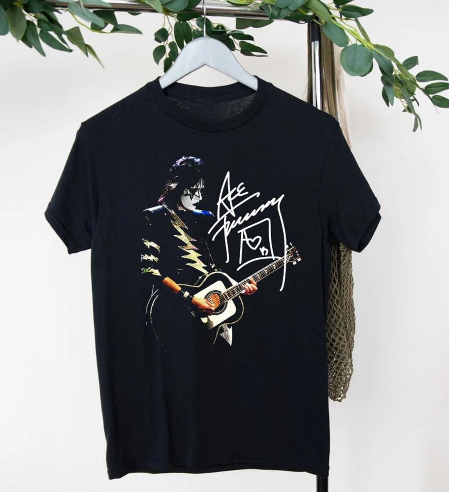 Vintage Ace Frehley Signature For Fans Cotton Black Unisex S-234XL Shirt EN834 Unisex T-Shirt XXXL