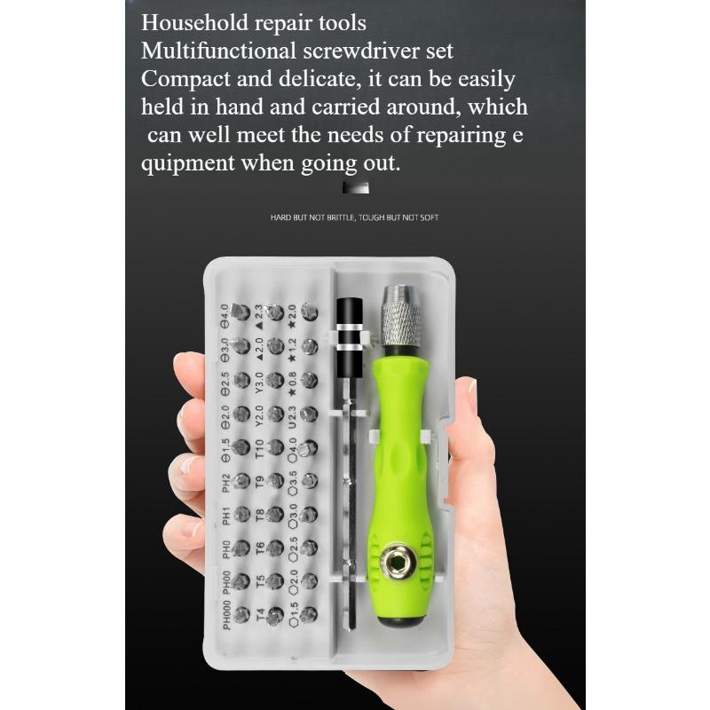1SET 32-in-1 Multifunctional Manual Screwdriver Driver, Mobile Phone Computer Product Repair Disassembly Tool Set