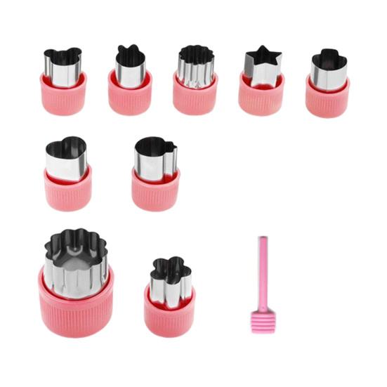 Set de Découpoirs à Biscuits en Acier Inoxydable DYS pour Fruits, Légumes et Pâtisseries, Presse à Biscuits Gâteaux avec Poignée de Protection Sécurisée, Outil de Cuisine Pâtisserie DIY