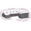 VidaXL Salon de Jardin avec Coussins 10 pcs, Canapés de Terrasse, Ensemble de Meubles de Patio, Mobilier d'Extérieur, Noir 3221855