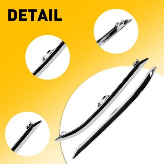 Front Driver Passenger Chrome Bumper Trim For 21-22 Honda Pilot Special Edition