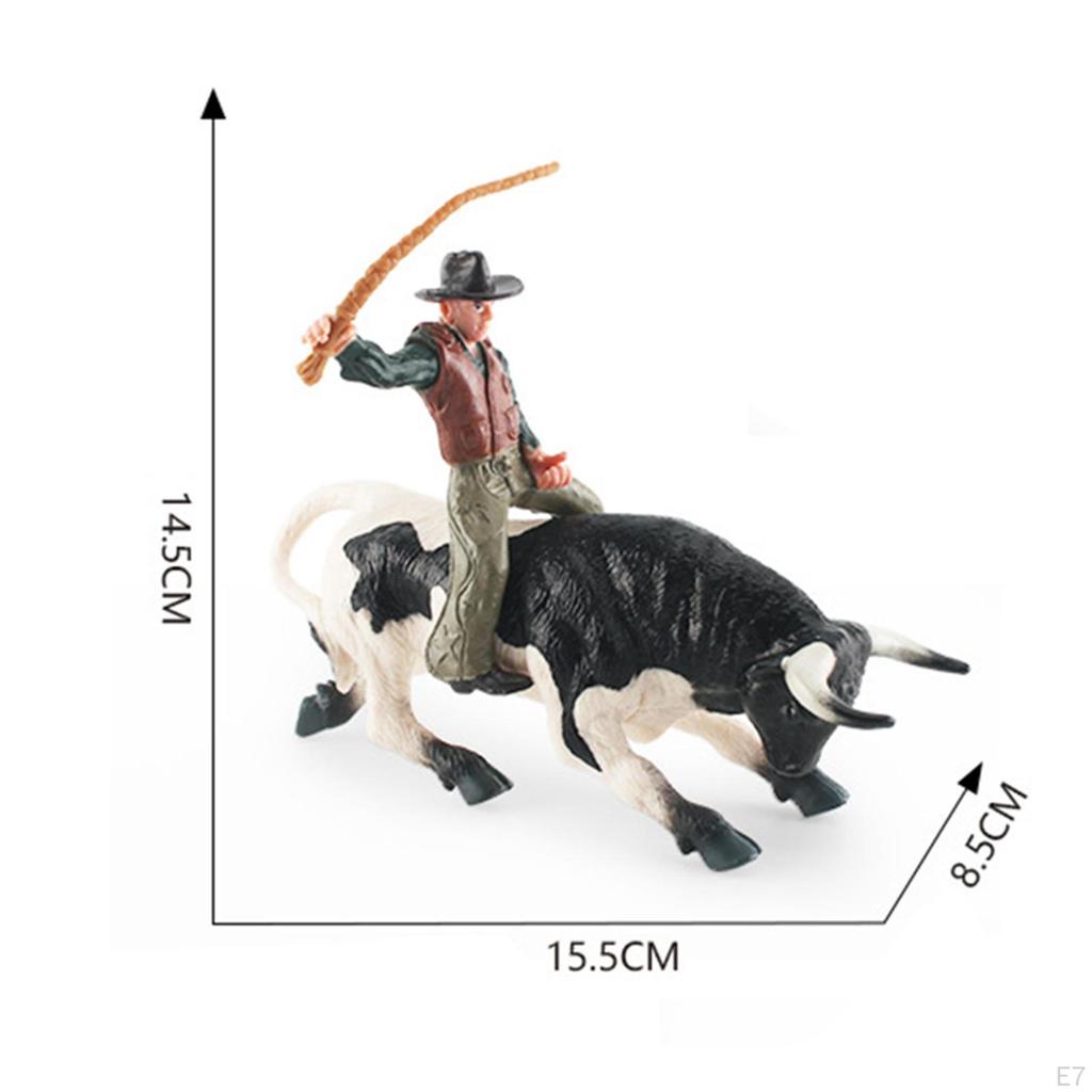 Bullfighting Figures Bull Figurine Animal Cattle Statue Micro Farm Layout Ornament