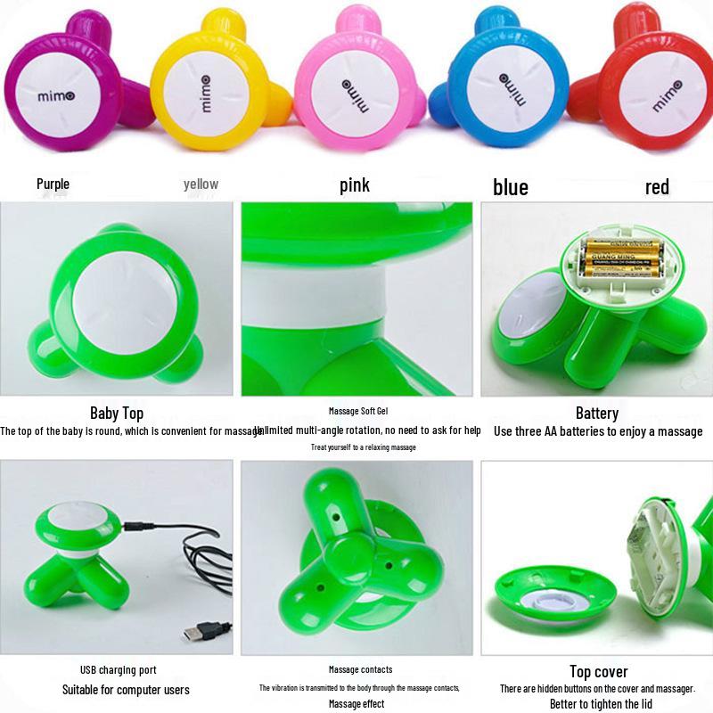 Rechargeable Mini Full-Body Vibration Massager for Neck and Acupoints