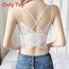 Damen Spitze Rückenfrei Überkreuz Camisole Mit Gepolstertem Halt Für Frühjahrsmode