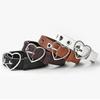 Heart Shaped Buckle Belt PU Leather Freely Adjustable Hollow Decorative Waist Belt for Daily Wear Black Free Size
