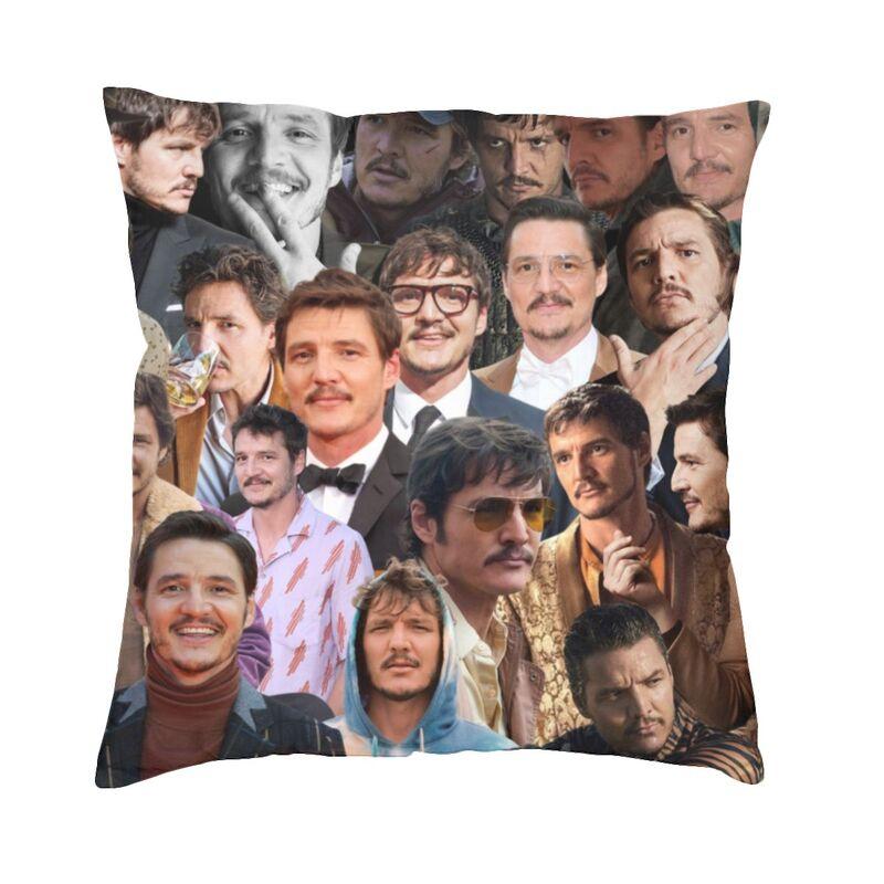 Custom Modern Pedro Pascal Ultimate Collage Fan Art Sofa Cushion Cover Soft Pillow Case Home Decorative