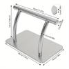 Stainless Steel Footrest – Ergonomic Salon & Home Foot Rest with Anti-Slip Base – 201 Stainless Steel – Silver