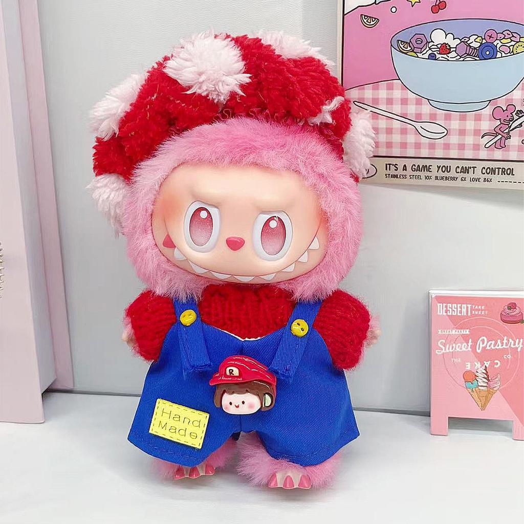 17cm Labubu Doll Clothing Set for 3.0 and First/Second Generation Sitting Party Blind Box Skirt