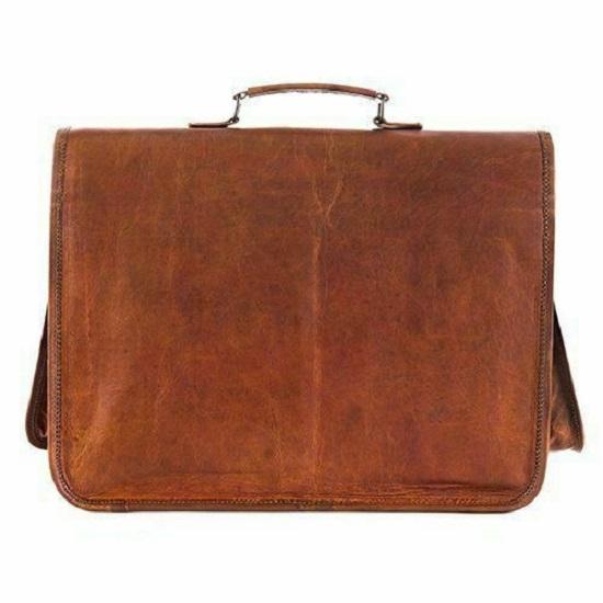 Новая винтажная сумка через плечо унисекс из натуральной натуральной кожи ручной работы — фото 3