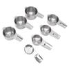 7Pcs Measuring Cups Set Stainless Steel Stackable Multifunctional Metal Nesting Measuring Cups Set for Kitchen Tools