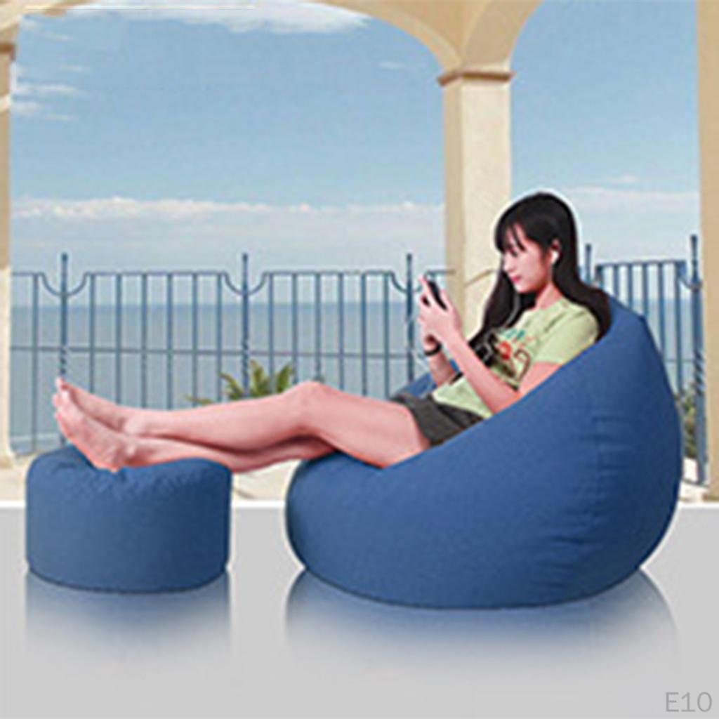 , Round Ottoman with Storage Cover for Pillows Toy Organizer
