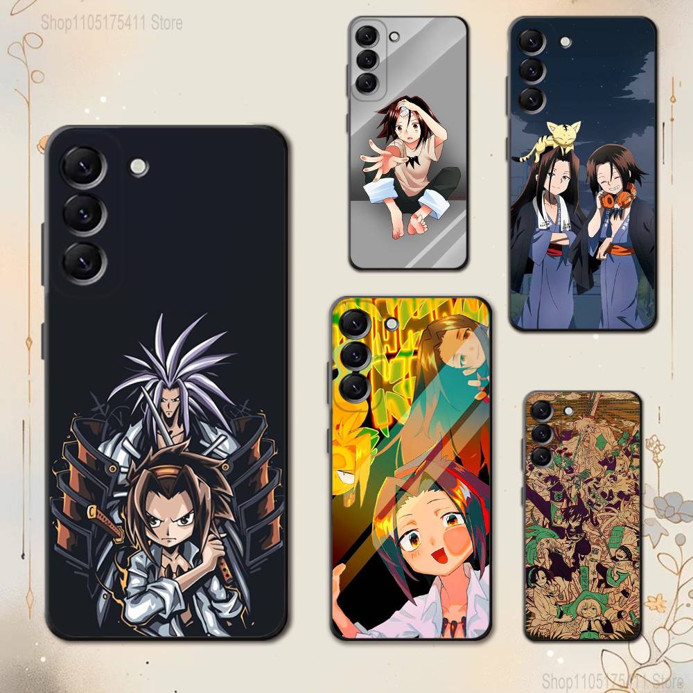 S-Shaman K-King Anime Phone Case For Samsung Galaxy A 73,72,51,53,52,71,22,5G,Note,J7,8,9 Soft Black Cover