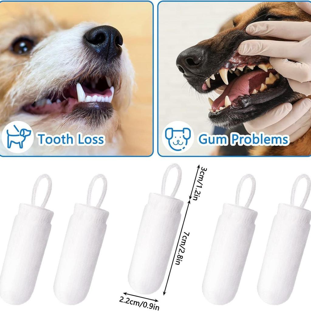 Pet Dental Finger Toothbrush for Cats and Dogs - Anti-Cavity & Tartar Cleaning