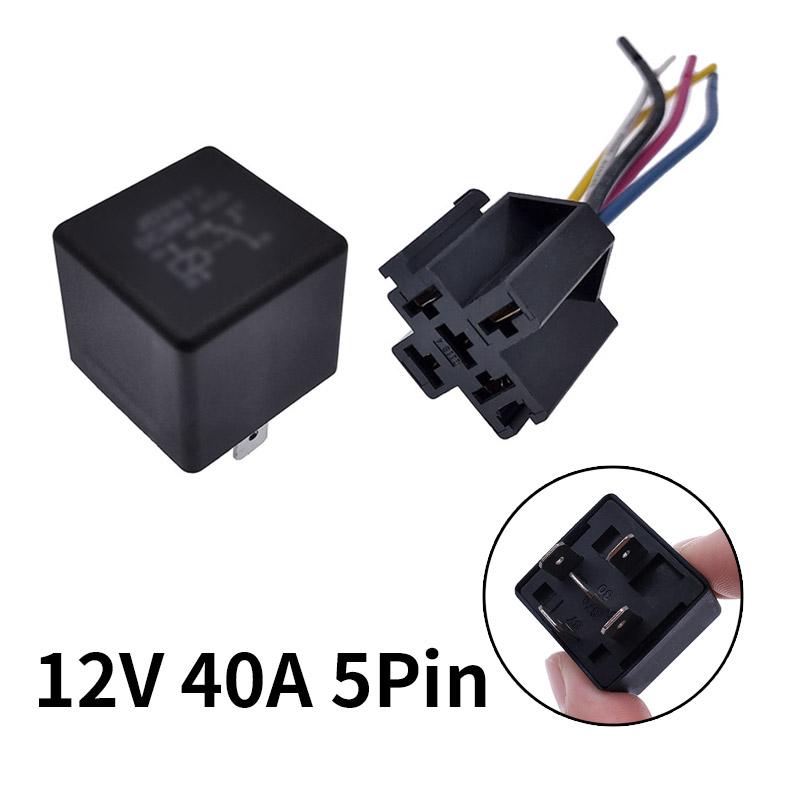 40A Auto Car Relay JD2912 4 Pin 5 Pin DC 12V 24V 36V 48V with Mounting Hole Coil Power 1.8W Automobile Control Device with Line Relays 5