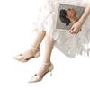 Fashion Medium Heel Heels Women's Shoes Trend Pointed Toe Butterfly Stilettos Elegant Dress Weddings Bridal Party White Designer