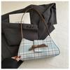Casual Street Checkered Japanese Trend Simple Fashion Shoulder Armpit Crossbody Bag for Women