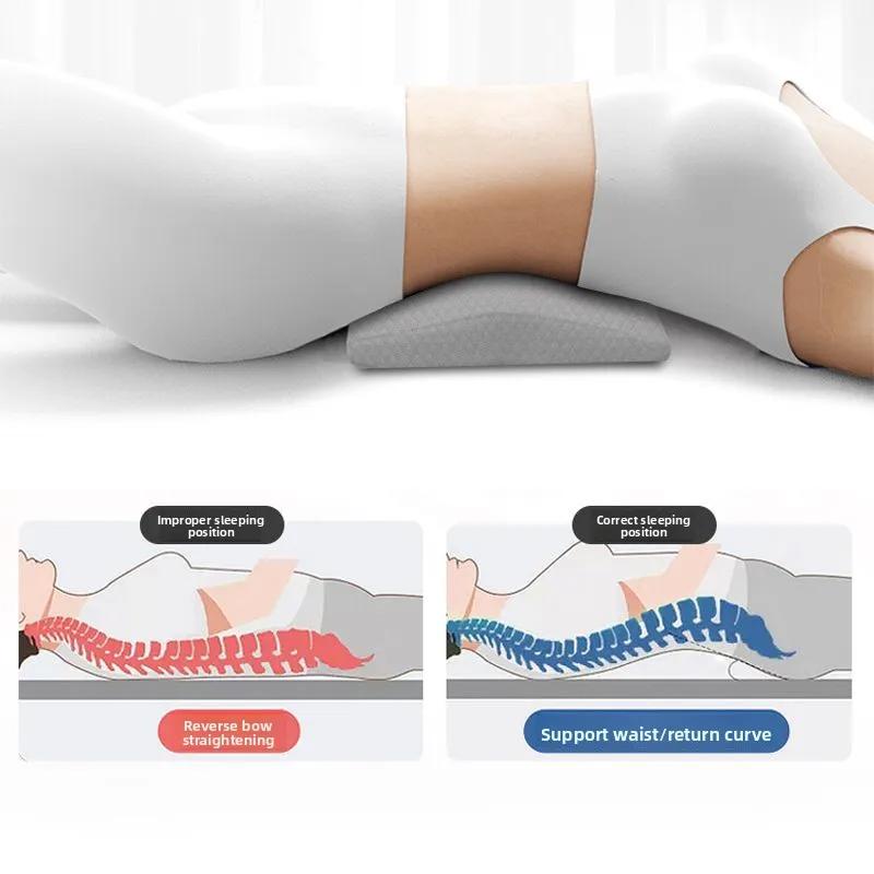 Medical Memory Foam Lumbar Pillow For Spinal Support And Back Pain Relief Ergonomic Bed Cushion
