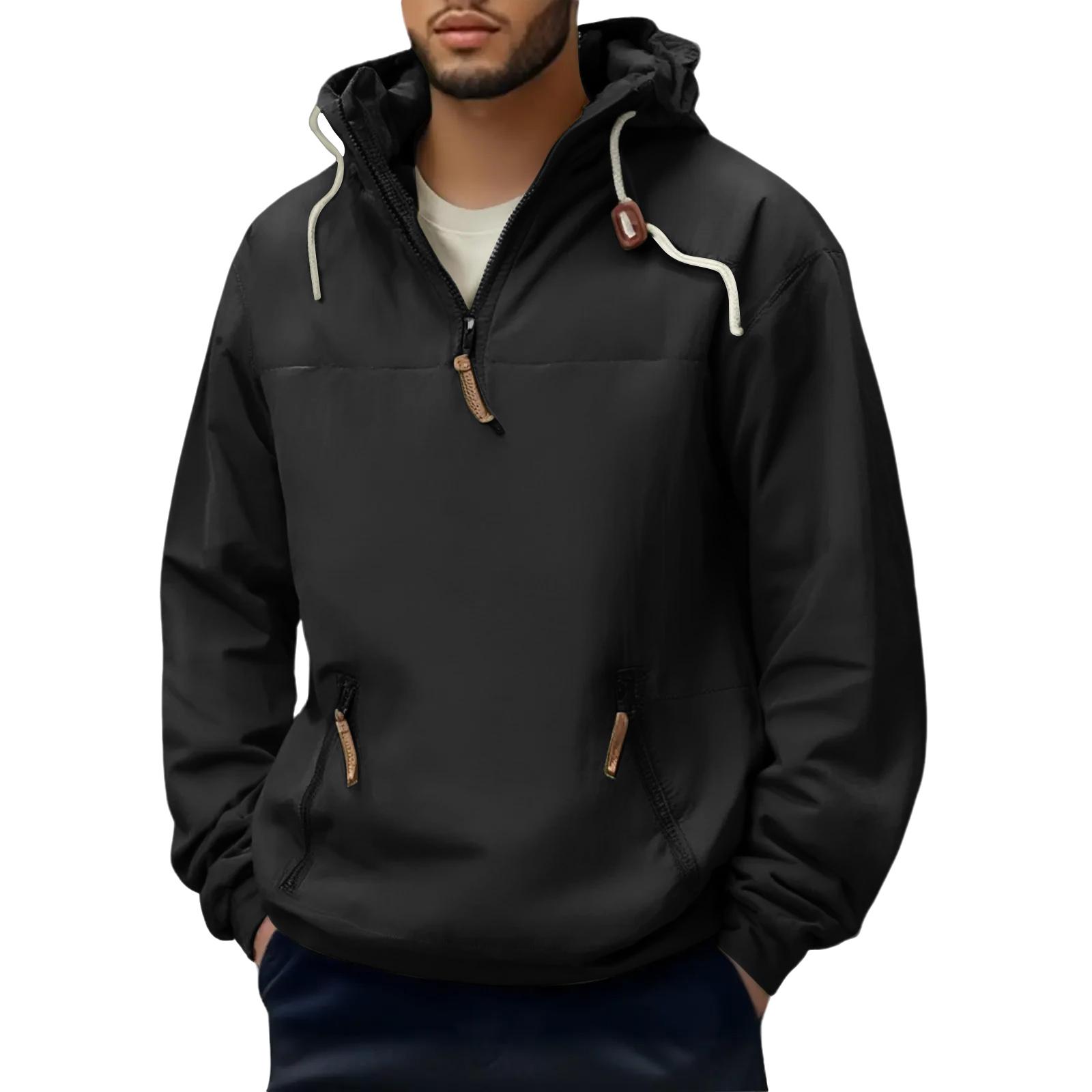 

Мужская толстовка с капюшоном, толстовка контрастного цвета, спортивная повседневная куртка L