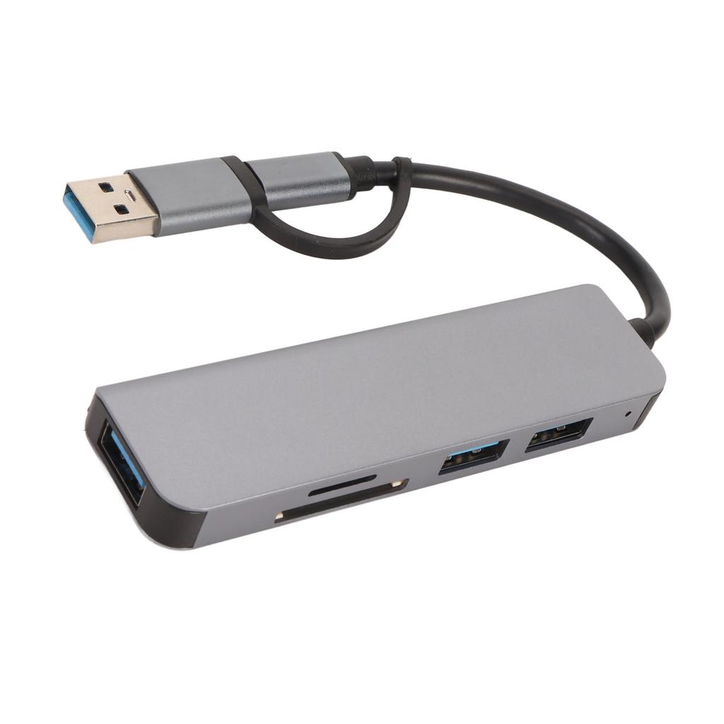 5 In 1 USB3.0 Hub 3 USB Storage Card Memory Card Ports 5Gbps USB C Hub USB Splitter USB C Dongle USB Docking Station