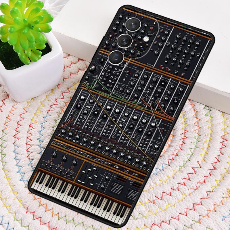 Vintage Synth Synthesizer Soft TPU Phone Case For Samsung Galaxy Note 10 Pro S26 S25 S24 S23 S22 Ultra Plus S21 FE S20 Cover
