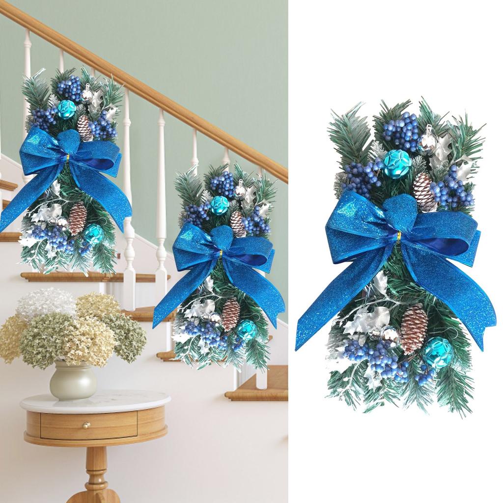 Cordless Prelit Stairs Decoration Lights Up Christmas Decoration LED Wreath