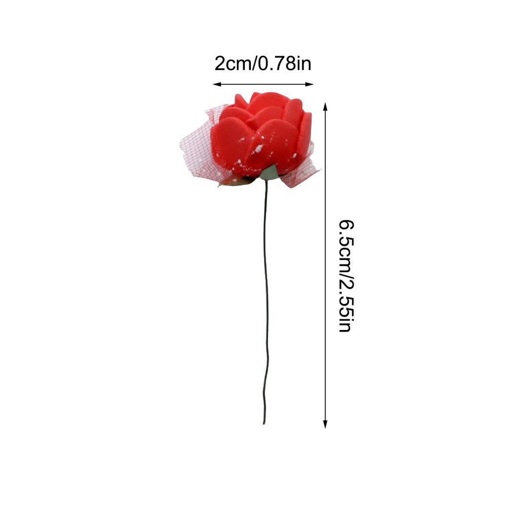 Yarn Lace Rose Flower Garland with Foam and Dried Flowers for Wedding Candy Box or Gift Box