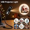 Mini Galaxy Star Projector Night Light Christmas Pattern Projection Light Ceiling LED Lamp USB Ambient Lamp For Home Party Decor