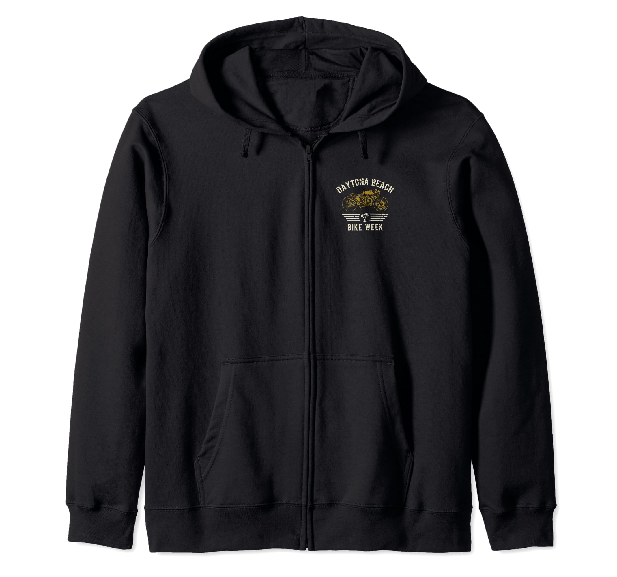 

Daytona Beach Bike Week Retro Antique Motorcycle Design Zip Hoodie