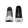 Converse Chuck Taylor All Star Plateforme à Plateforme Étoilée 'Noir Blanc Or' Femme A05453C