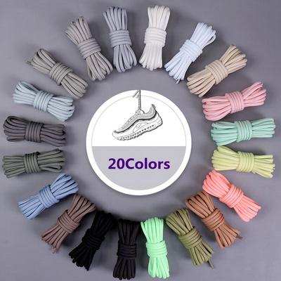 1 paio di lacci rotondi in poliestere, classici e solidi, per scarpe sportive, lacci per scarpe da ginnastica, stringhe, 20 colori