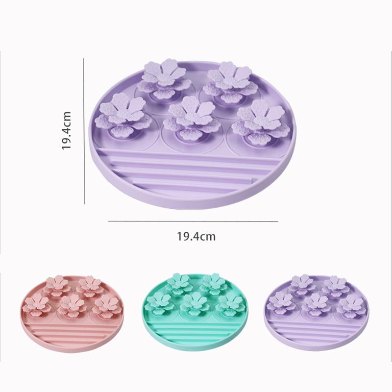 Fashion Double Layer Cat Claw Silicone Pet Slow Feeder Anti-choking Keep Healthy Suction Cup Dog Lick Mat Puppy Accessories