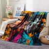 1Pc CR7 Print Flannel Blanket, High quality Comfortable for All Seasons, Home Decor, Warmth and Comfort, Perfect for Christmas Gifts