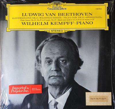 LP-skiva LUDWIG VAN BEETHOVEN, WILHELM KEMPF - Pianosonater Nr. 21 Waldstein-Son 138943 Deutsche Grammo Tyskland Klassisk Begagnad
