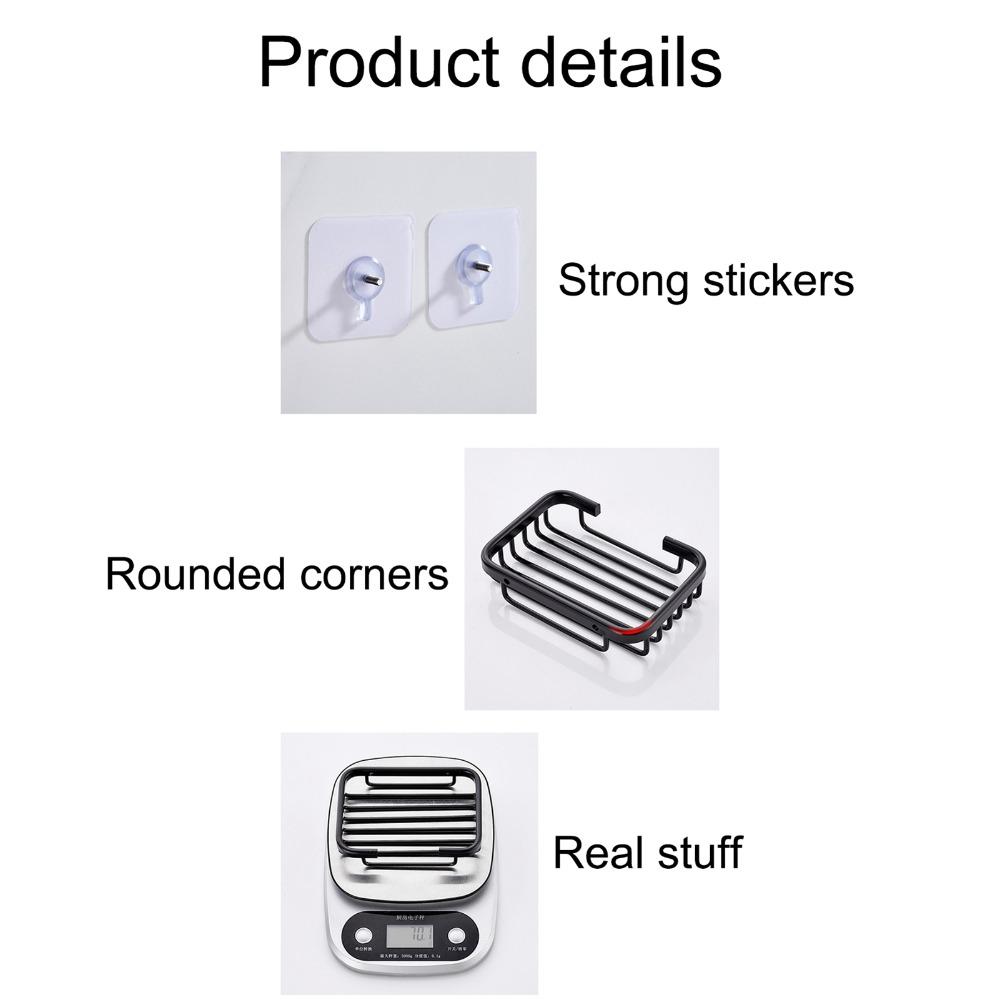 Rectangle Soap Dish Holder Draining Shower Soap Tray Durable Bar Soap Holder  Bathroom