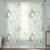 Animais da floresta crianças raposa urso veado desenho animado cortinas transparentes para menina crianças quarto cozinha janela cortinas cortina decoração para casa