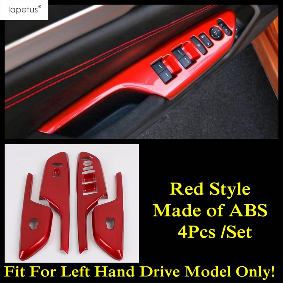 Inner Door Armrest Window Lift Button Control Panel Decoration Cover Trim ABS Interior Accessories For Honda Civic 2016 -