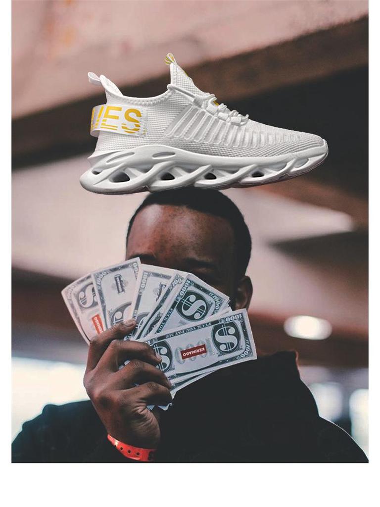 Jarní nová sportovní obuv Flyknit pro muže i ženy z roku 2024 s živým vysíláním, design s tlustou podrážkou, velká velikost pro páry, ideální na běhání.