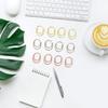 24Pcs Decorative Paper Clip Small Paperclips Metal File Clamp Book Marker Clips for Document Picture Photo Organization