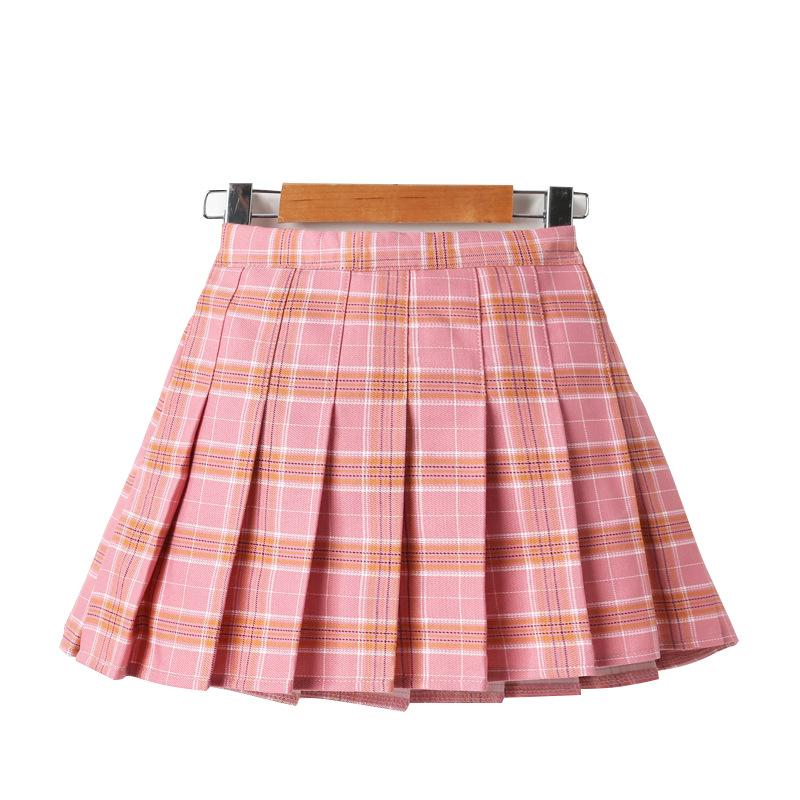 Buy Children Pleated High Waist A-line Skirt Girls Preppy Summer