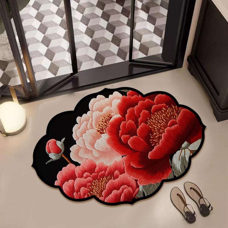 

Новые коврики для ванной в китайском стиле, впитывающие воду, быстросохнущие, устойчивые к грязи, противоскользящие коврики для ног, мягкие коврики для ног с диатомовой грязью 40*60cm