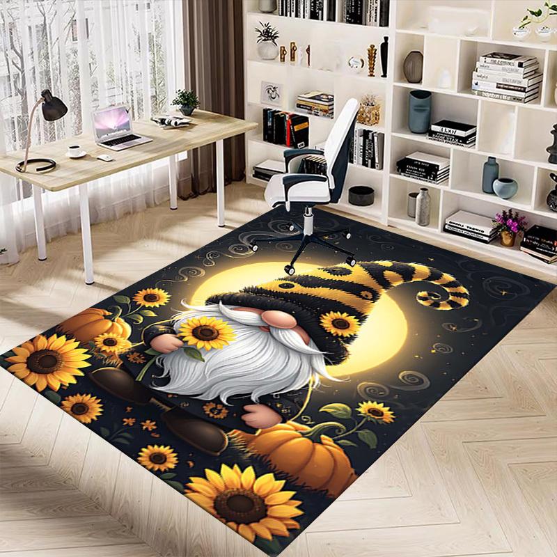 1PC Gnome Sunflower Extra Large Non-Slip Floor carpet, Office, family, bedroom, Studio - Large Area Rug Indoor Rugs, Vibrant Colors-A224